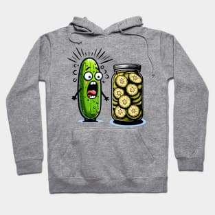 Funny Pickle Surprise A Cucumber And A Jar Of Sliced Pickles Hoodie